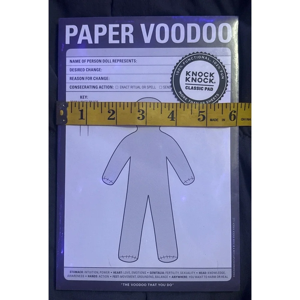 NEW Knock Knock Paper Voodoo Classic Pad Novelty Notepad 60 Sheets 6x9